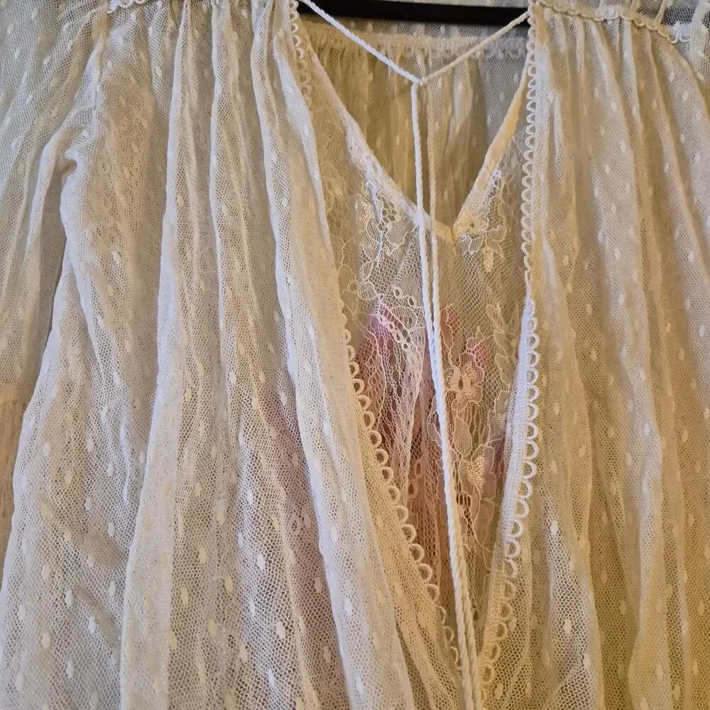 Free People Far Away Laced Fairy Top